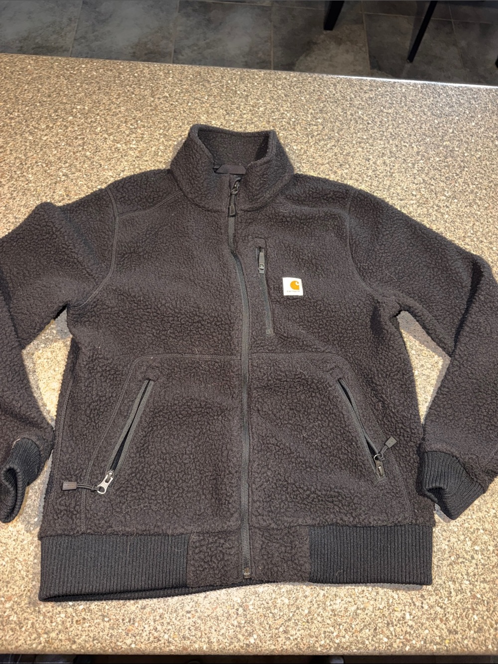 Carhartt Black Sherpa Zip-Up Jacket